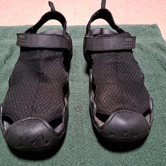 Swiftwater Men Black Crocs - Picture 1 of 2